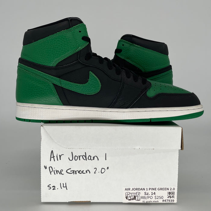 AIR JORDAN 1 PINE GREEN BLACK 555088-030 SIZE 14/15.5W