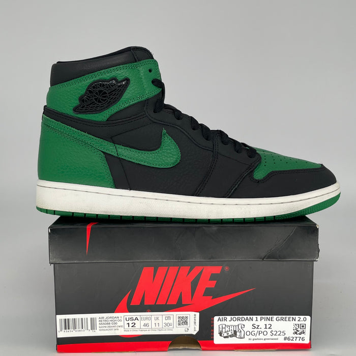 AIR JORDAN 1 PINE GREEN BLACK SIZE 12/13.5W 555088-030