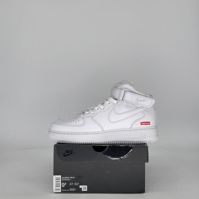 NIKE AIR FORCE 1 MID SUPREME WHITE FZ8784-100 SIZE 9.5/11W