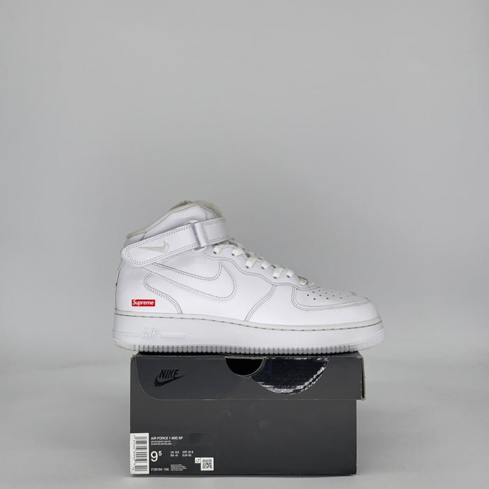 NIKE AIR FORCE 1 MID SUPREME WHITE FZ8784-100 SIZE 9.5/11W