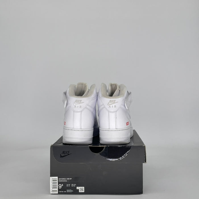 NIKE AIR FORCE 1 MID SUPREME WHITE FZ8784-100 SIZE 9.5/11W