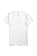 Bright White | Front view of AIRKNITx Crew Neck Undershirt in Bright White