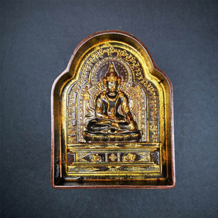 Akshobhya, Tsa Tsa Mold - Tibetan tsa tsa mold, close-up detail