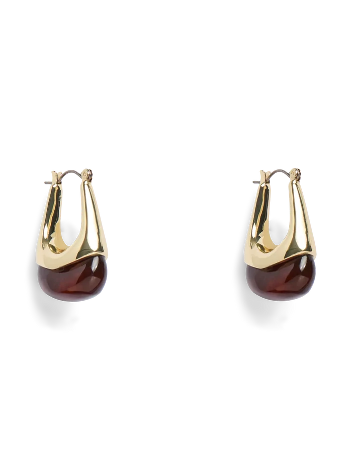 Alice Earrings (Gold/Brown)