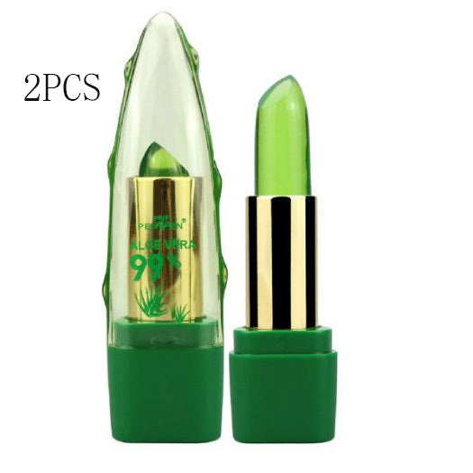 Two-piece aloe vera lipstick variant with two lip products for shoppers selecting a practical multi-item quantity pack today.