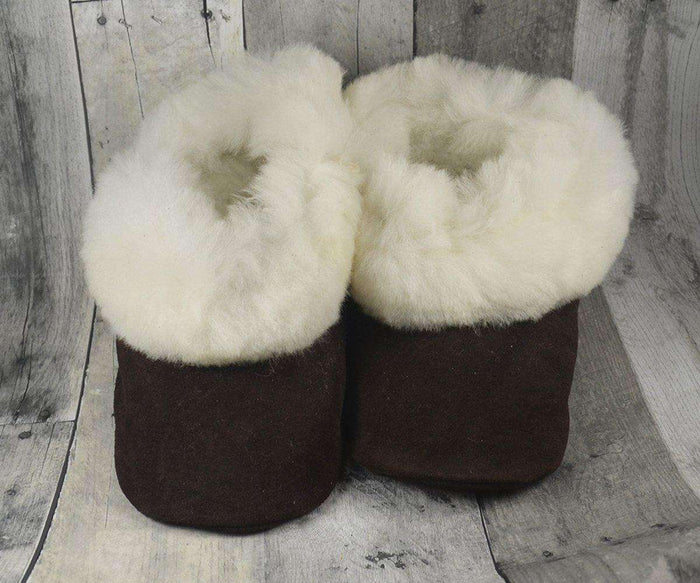 Alpaca Leather Bootie Slippers with Fur Lining-Apparel-Alpaca Direct-Alpaca Direct