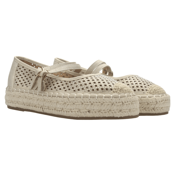 Alpargata de mujer Beige Casual Chalada Tap-50 Zapatos Planos Comfort Chalada