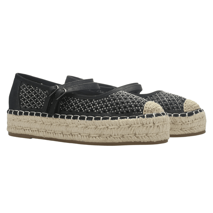Alpargata Negro Mujer Casual Chalada Tap-50 Zapatos Planos Comfort Chalada