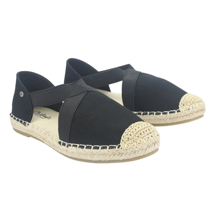 Alpargatas Chalada Mujer Dijon-14 Negro Casual Zapatos Planos Comfort Chalada