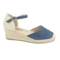Alpargatas Chalada Mujer Parati-10 Azul Casual Tacones Bajos Chalada