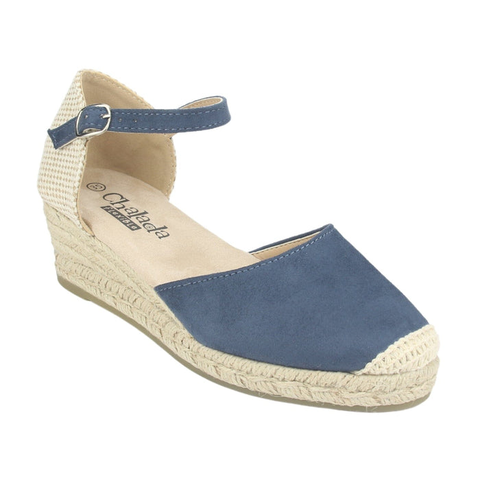 Alpargatas Chalada Mujer Parati-10 Azul Casual Tacones Bajos Chalada