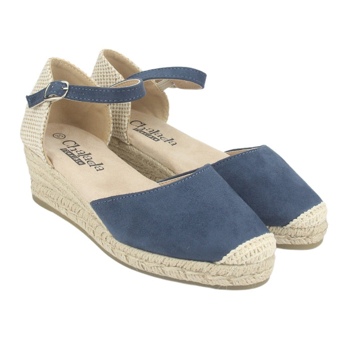 Alpargatas Chalada Mujer Parati-10 Azul Casual Tacones Bajos Chalada