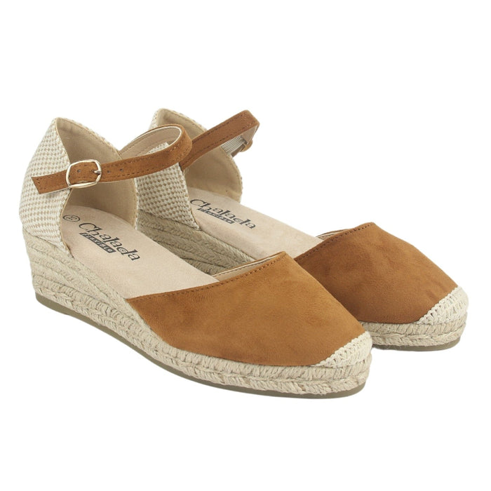 Alpargatas Chalada Mujer Parati-10 Camel Casual Tacones Bajos Chalada