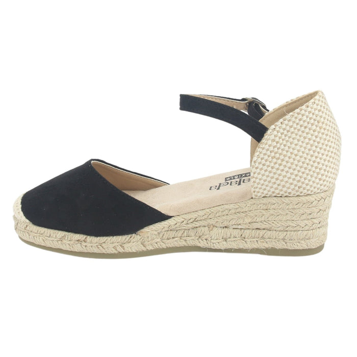 Alpargatas Chalada Mujer Parati-10 Negro Casual Tacones Bajos Chalada
