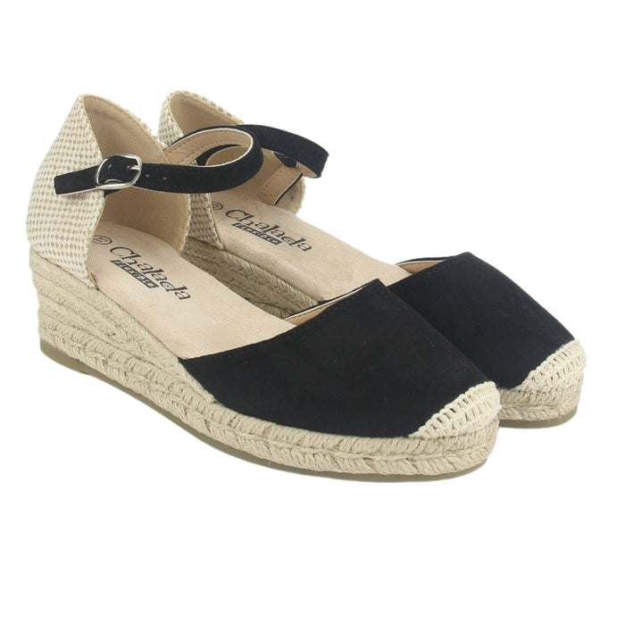 Alpargatas Chalada Mujer Parati-10 Negro Casual Tacones Bajos Chalada