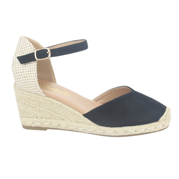 Alpargatas Chalada Mujer Penny-2 Negro Plataforma Tacones Altos Chalada