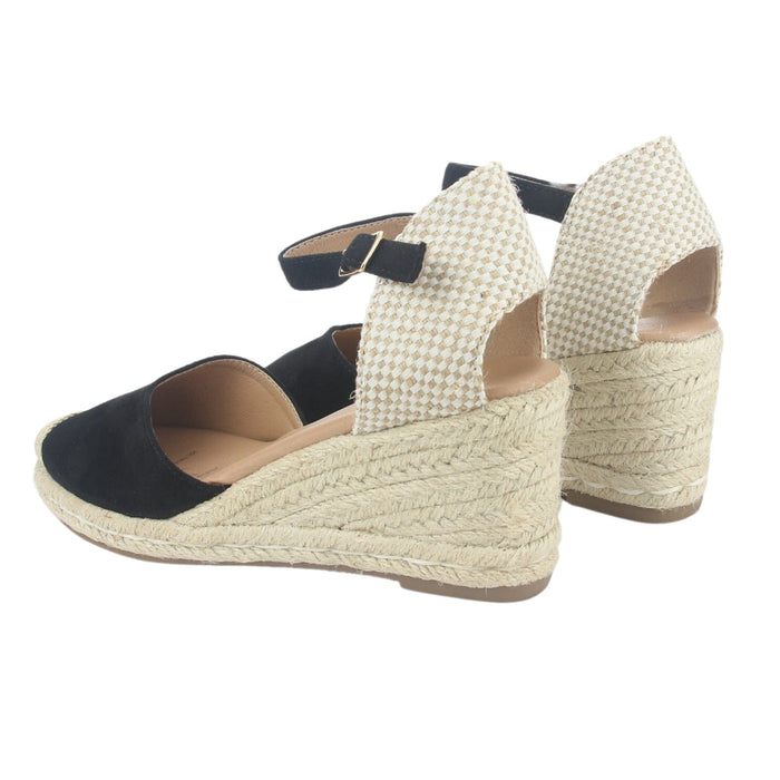 Alpargatas Chalada Mujer Penny-2 Negro Plataforma Tacones Altos Chalada