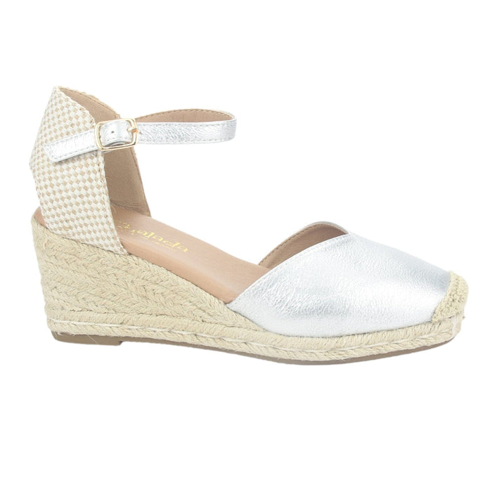 Alpargatas Chalada Mujer Penny-2 Plateado Plataforma Tacones Altos Chalada
