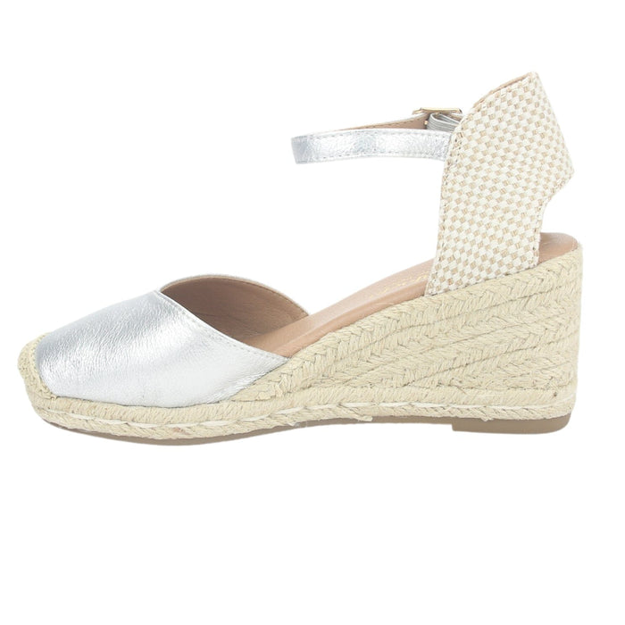 Alpargatas Chalada Mujer Penny-2 Plateado Plataforma Tacones Altos Chalada