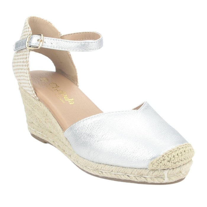 Alpargatas Chalada Mujer Penny-2 Plateado Plataforma Tacones Altos Chalada