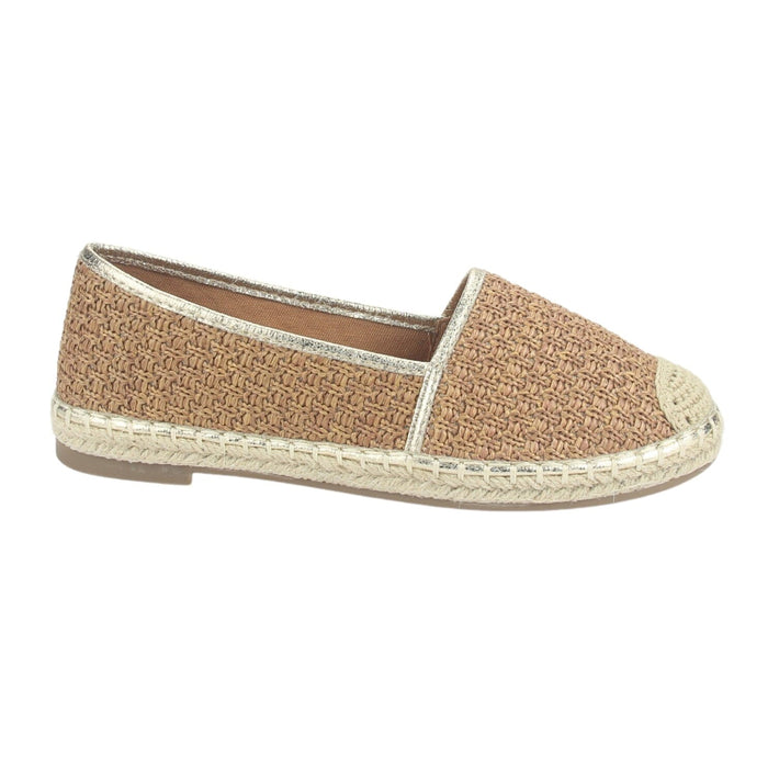 Alpargatas Chalada Mujer Poetto-1 Camel Casual Zapatos Planos Comfort Chalada