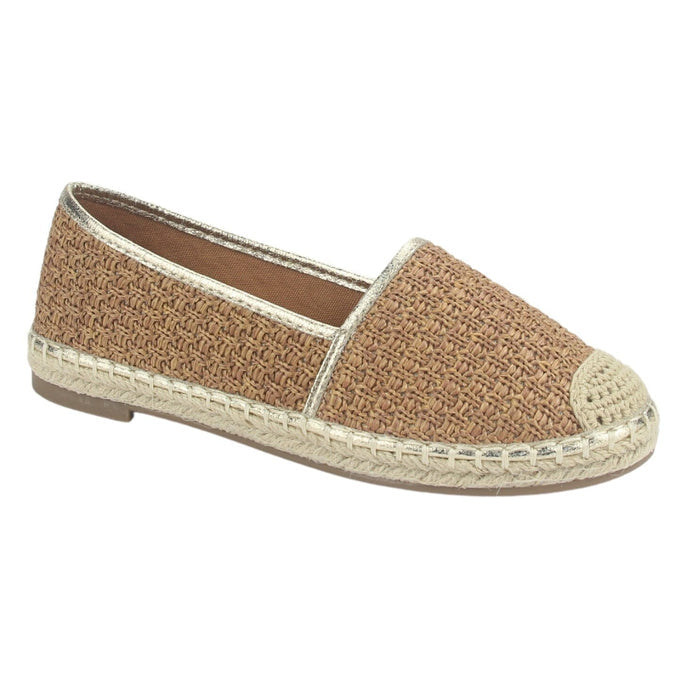Alpargatas Chalada Mujer Poetto-1 Camel Casual Zapatos Planos Comfort Chalada