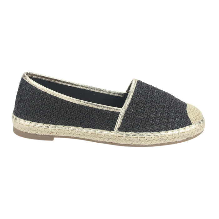 Alpargatas Chalada Mujer Poetto-1 Negro Casual Zapatos Planos Comfort Chalada