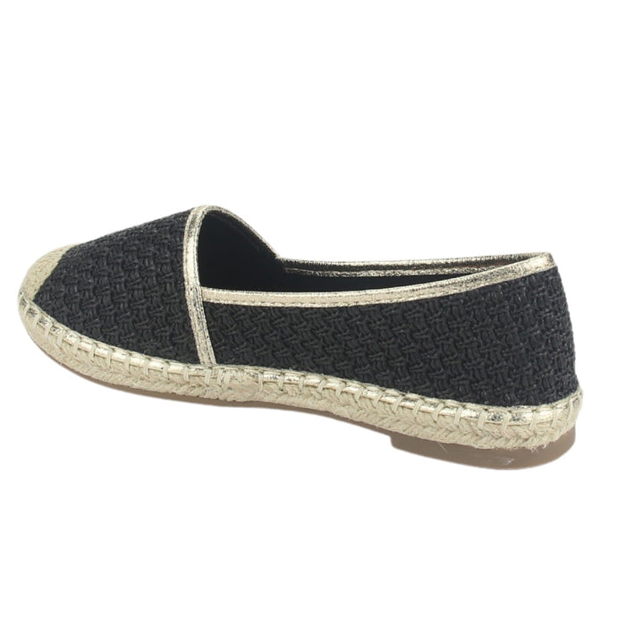 Alpargatas Chalada Mujer Poetto-1 Negro Casual Zapatos Planos Comfort Chalada