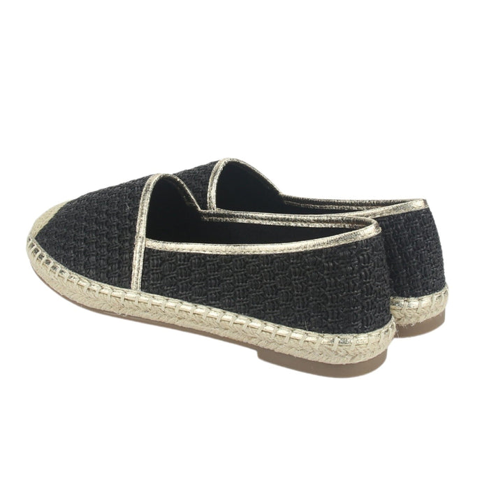 Alpargatas Chalada Mujer Poetto-1 Negro Casual Zapatos Planos Comfort Chalada