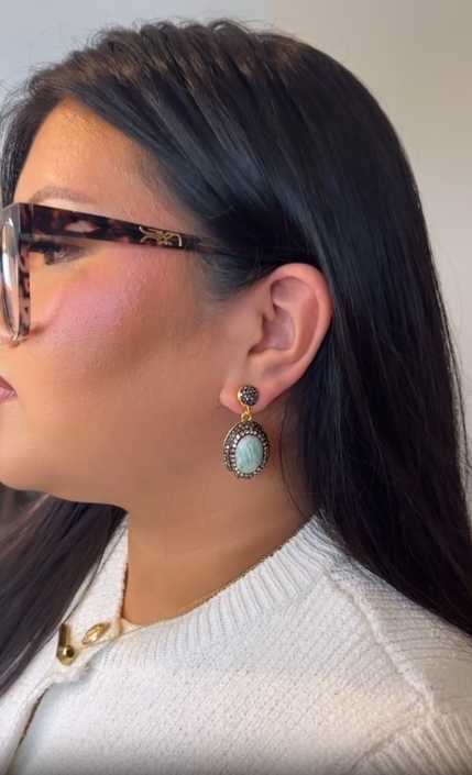 Amazonite Earrings (Green)
