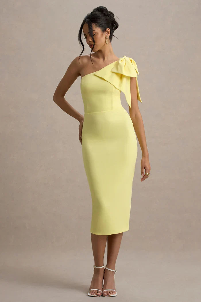 Ambretta Midi Dress (Yellow)