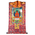 Amitabha Thangka - Tibetan thangka painting, detailed view