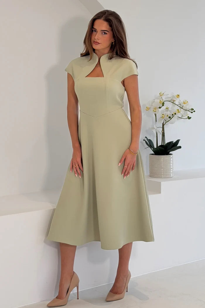Amora Midi Dress (Sage)