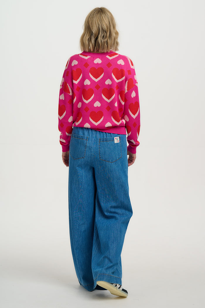 Andi Jumper (Pink/Geo Hearts)