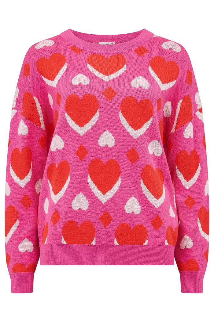 Andi Jumper (Pink/Geo Hearts)