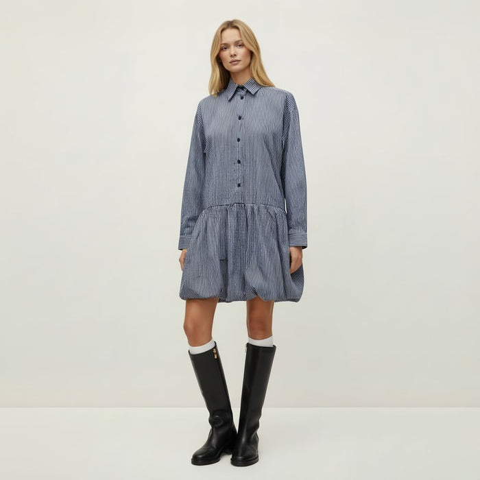 Arerie Dress (Navy/White)
