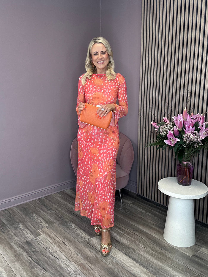 Aria Dress (Coral Poppy)