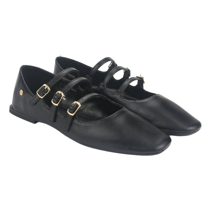 Ballerina Chalada Mujer Capo-3 Negro Plano Zapatos Planos Comfort Chalada