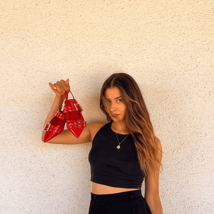 Ballerina Mujer Chalada Slik-1 Rojo Casual Ballerinas Chalada