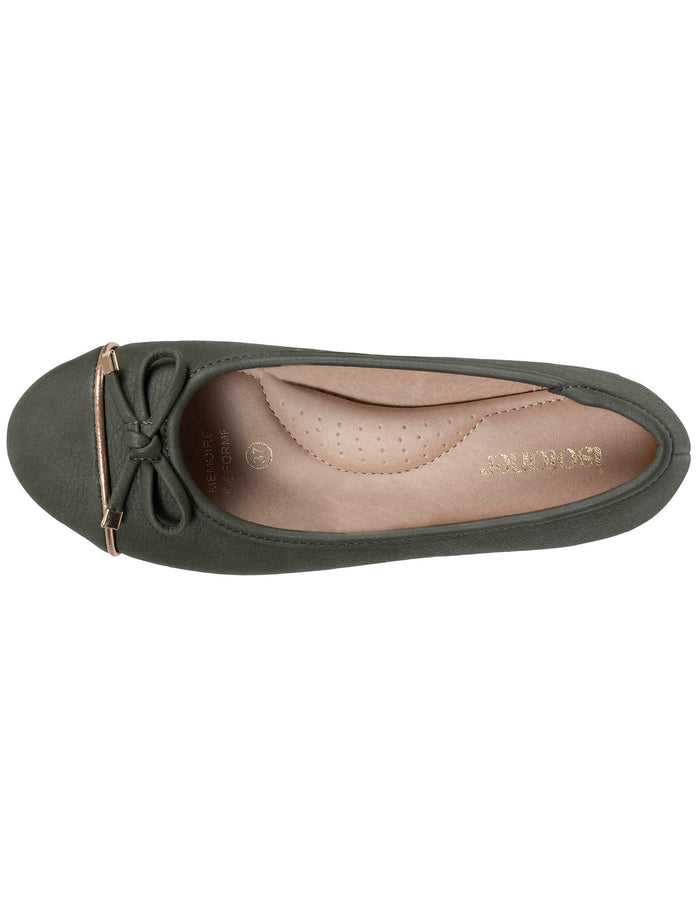 Ballerines Femme corde talon compensé Kaki