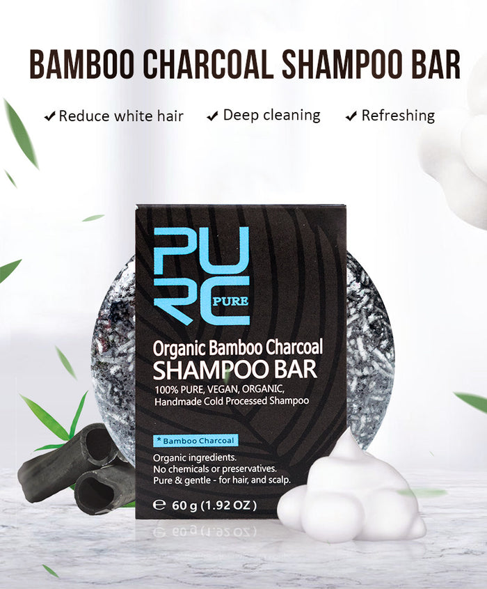 Bamboo Charcoal Shampoo Bar – Clarifying Cleanse
