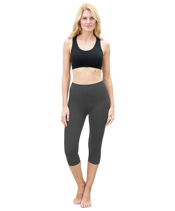 Bamboo Regular Band Capri-Apparel-Alpaca Direct-Charcoal-Alpaca Direct