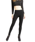 Bamboo Regular Band Legging-Apparel-Alpaca Direct-Black-Alpaca Direct