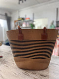 Beach Tote Bag - Black Stripe