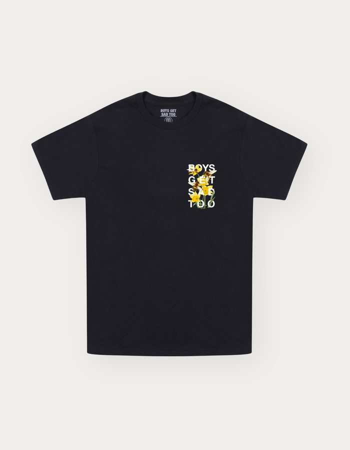BEES & DAFFODIL TEE BLACK