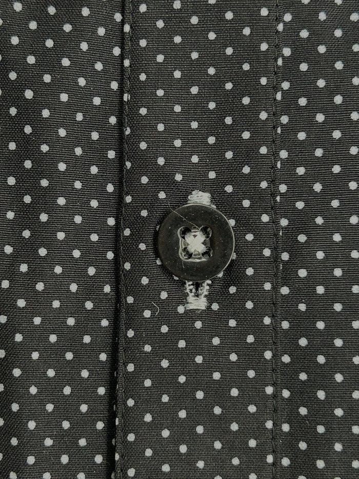 Black Dotted Print Shirt-Makrom