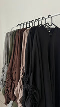 BLACK MAYA Cloak Abaya | OPEN | Free hijab and Belt |