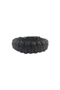 Black Paracord Wristband: Chrome Metal Skull Charm
Paracord- Over 10 ft
