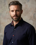 Black Plain Pure Cotton Men's Shirt