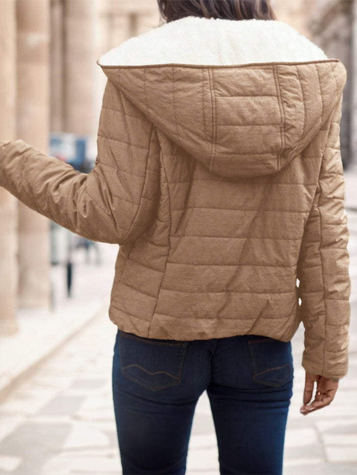 Black Women’s Padded Coat – Lightweight, Warm, Short